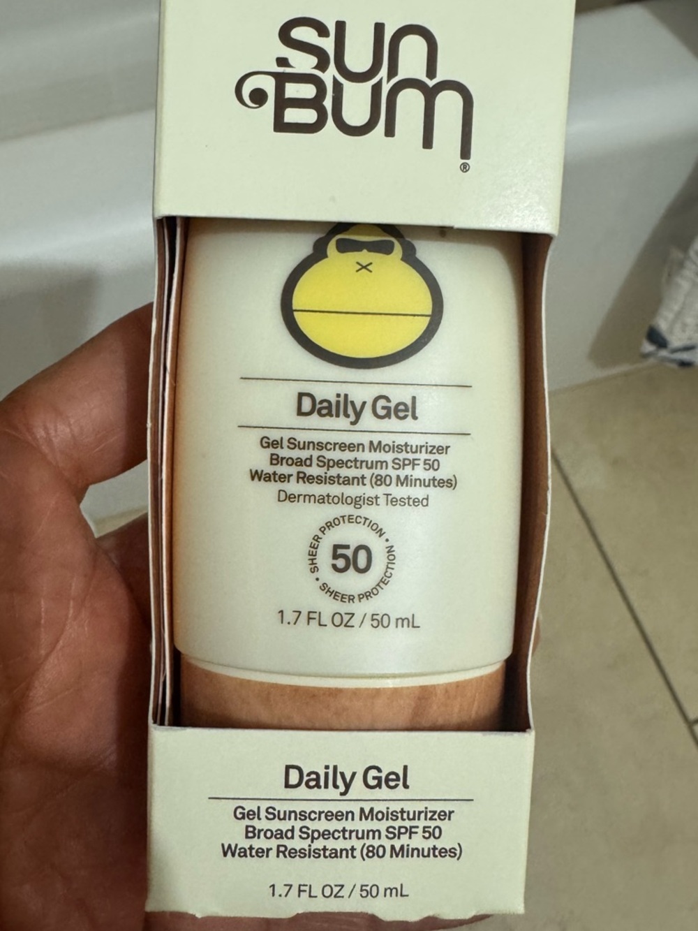 Sun Bum Daily Gel SPF 50 Gel Sunscreen Moisturizer - White